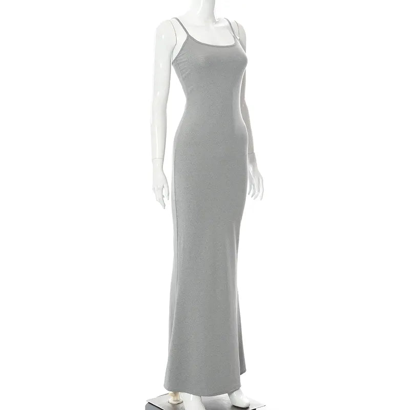 Elegant Body Dress - Colour - Grey