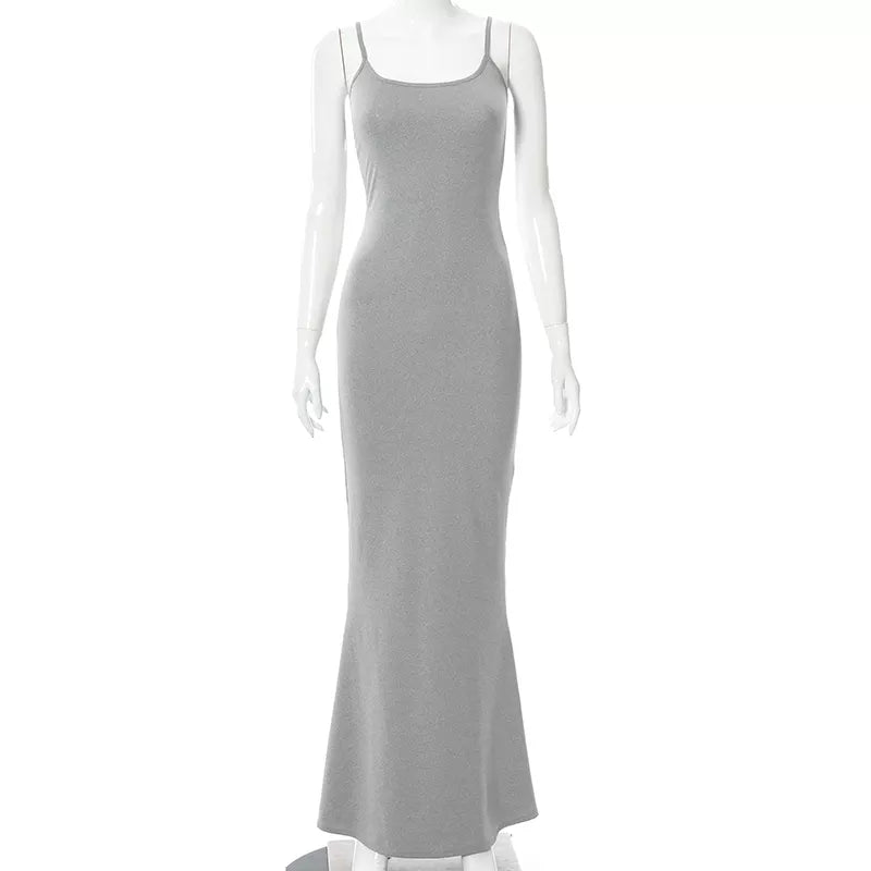 Elegant Body Dress - Colour - Grey