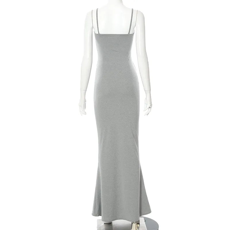 Elegant Body Dress - Colour - Grey